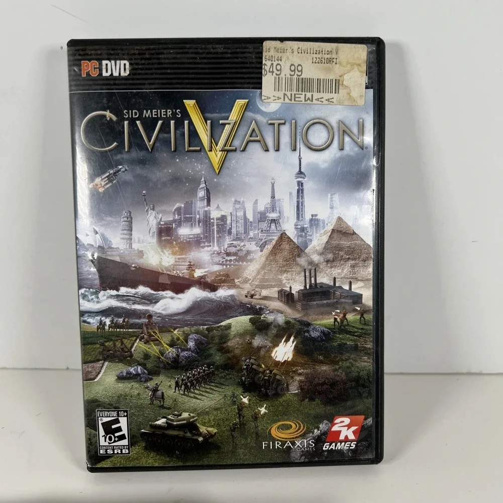 Sid‎ Meier's Civilization V (PC DVD Windows) Disc Chart No Manual PreOwned